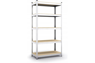 Metalowy regał magazynowy garażu piwnicy 180x90x40 z półkami do 5P/175kg 875kg