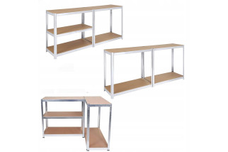 Metalowy regał magazynowy garażu piwnicy 180x90x40 z półkami do 5P/175kg 875kg