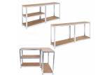Metalowy regał magazynowy garażu piwnicy 180x90x40 z półkami do 5P/175kg 875kg