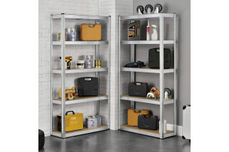 Metalowy regał magazynowy garażu piwnicy 180x90x40 z półkami do 5P/175kg 875kg