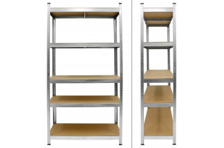 Metalowy regał magazynowy garażu piwnicy 180x90x40 z półkami do 5P/175kg 875kg