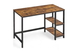 Metalowe biurko komputerowe loftowe industrialne z półkami 120cm x 60cm solidne