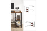 Metalowe biurko komputerowe loftowe industrialne z półkami 120cm x 60cm solidne