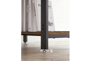 Metalowe biurko komputerowe loftowe industrialne z półkami 120cm x 60cm solidne